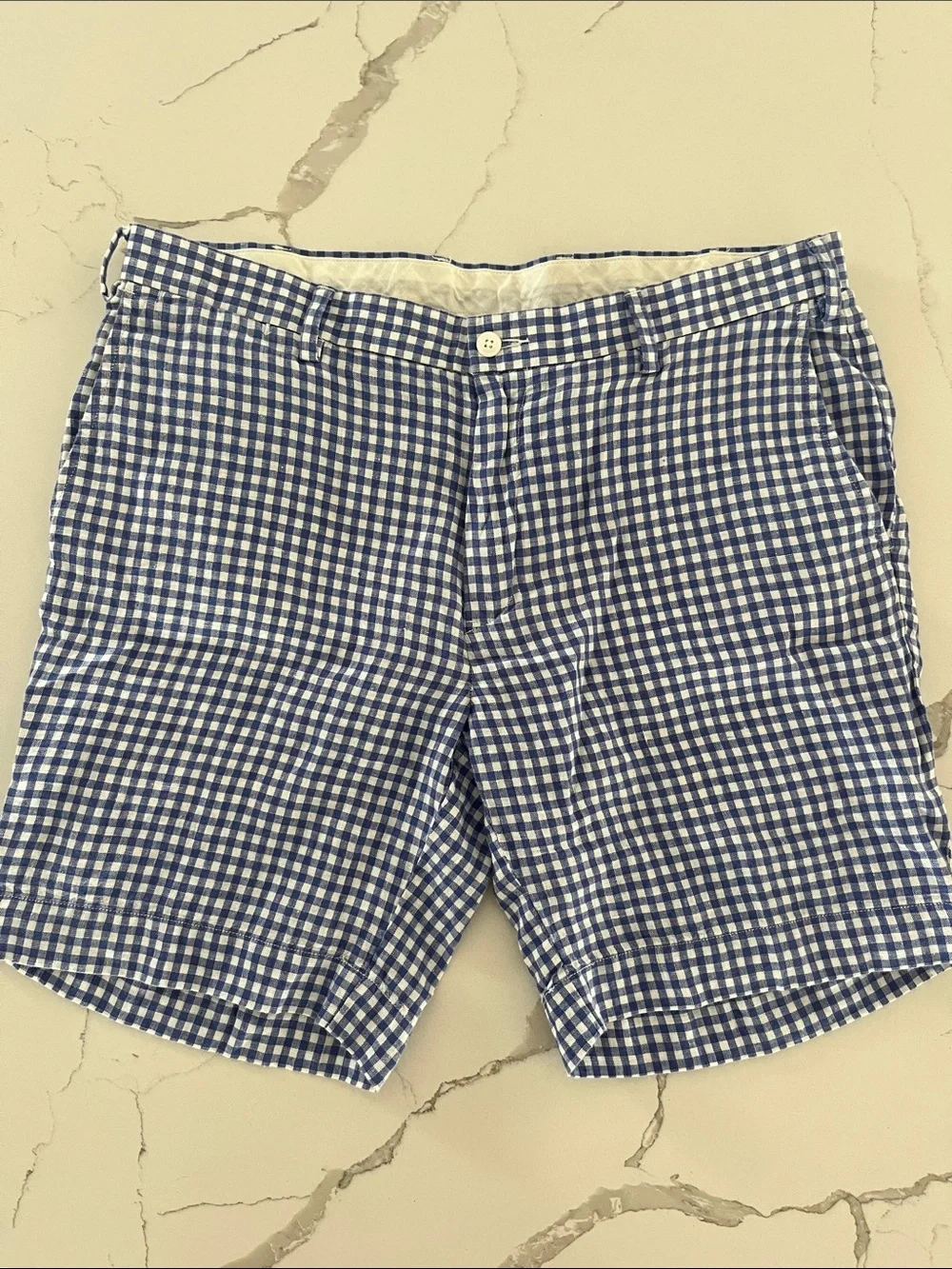 Polo Men’s gingham Linen Shorts